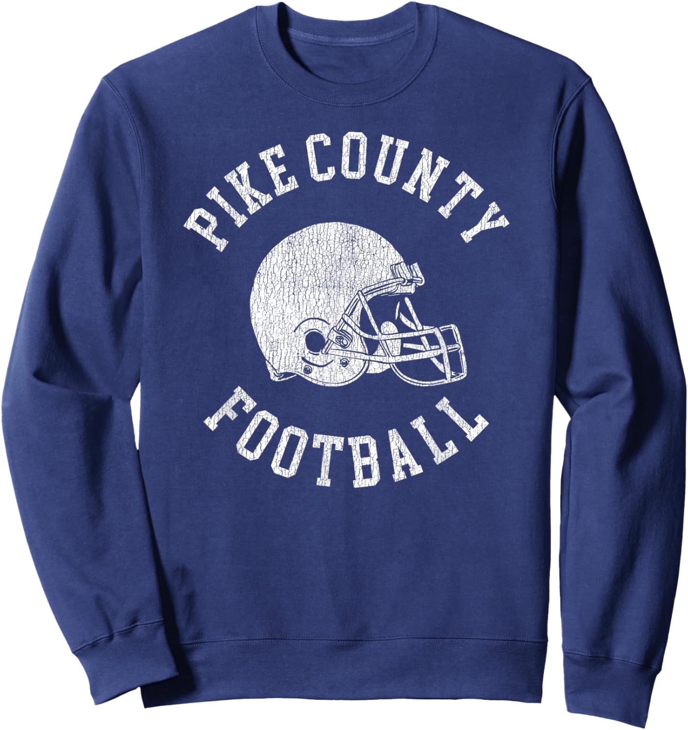 Pike County Football Throwback Football Helmet Retro Sweatshirt - Sweatshirt | Navy