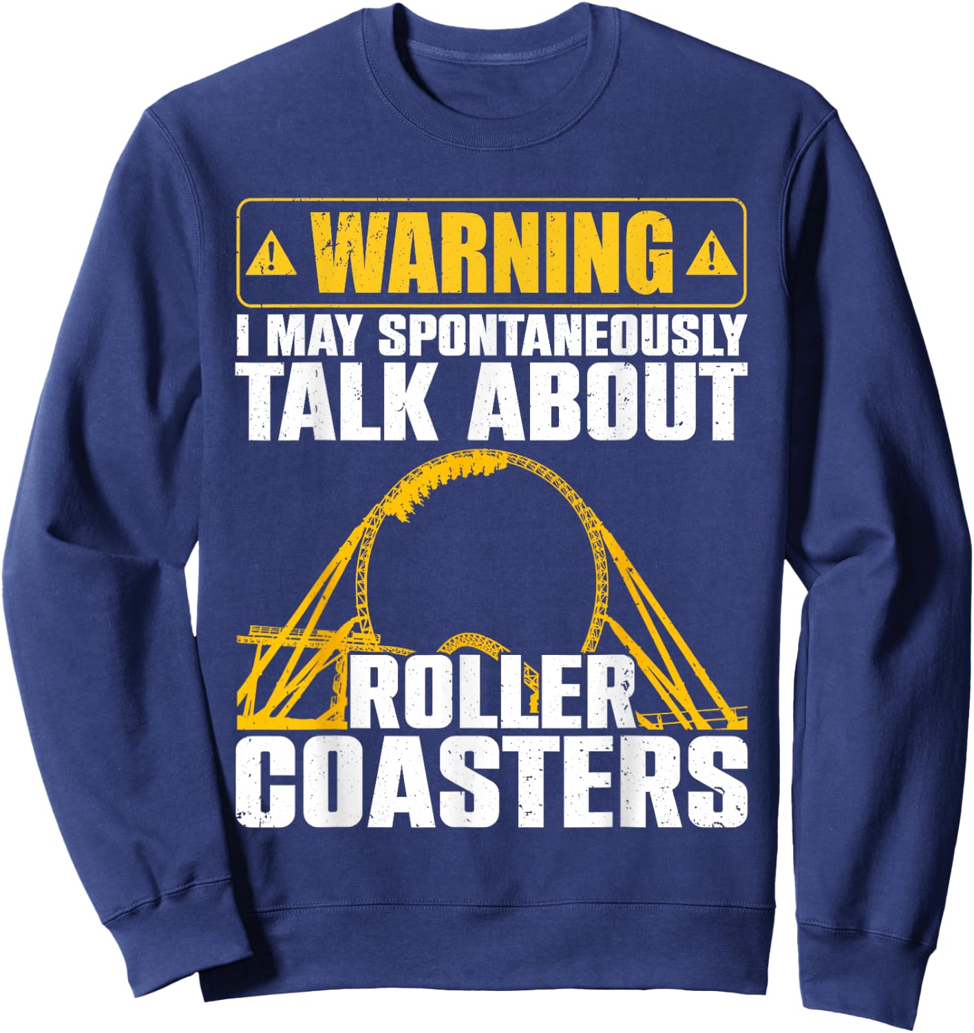 Cute Roller Coaster Women Ride Rollercoaster Lovers Sweatshirt - Sweatshirt | Navy