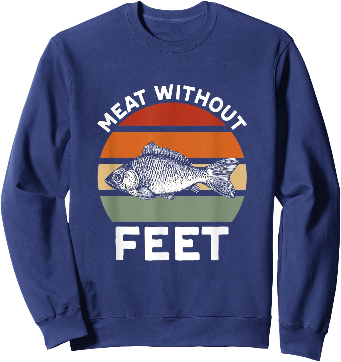 Meat Without Feet Fish Sweatshirt - Sweatshirt | Navy