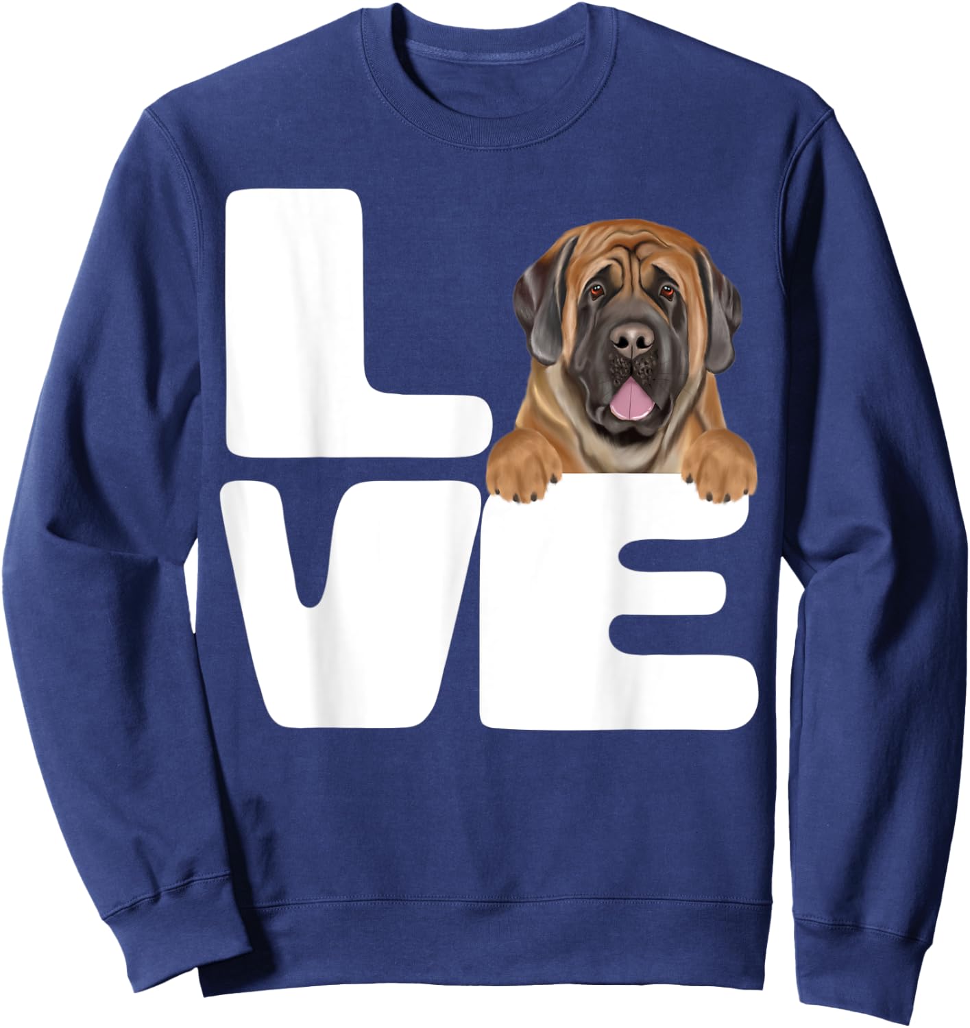 I Love My Mastiff Dog Lover Women Kids Sweatshirt - Sweatshirt | Navy