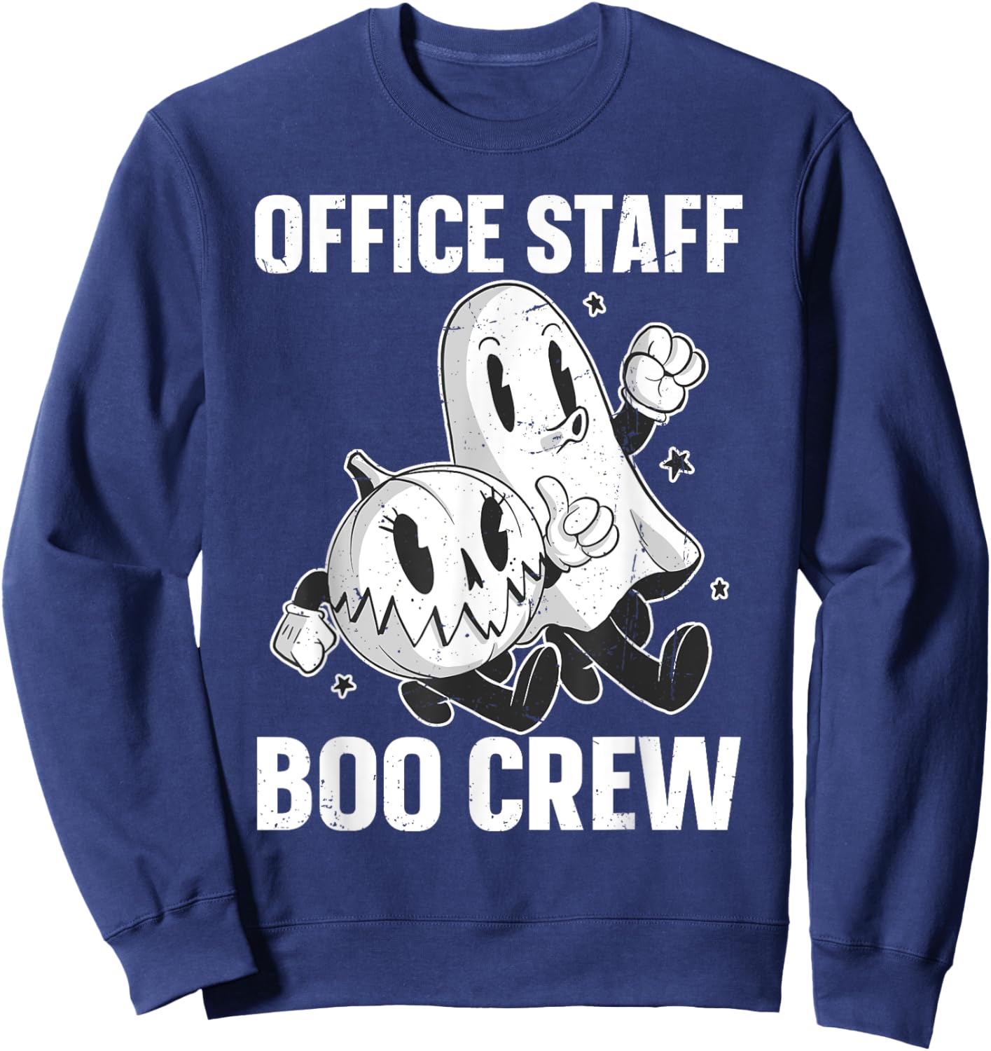 Office Staff Boo Crew Sweatshirt - Sweatshirt | Navy