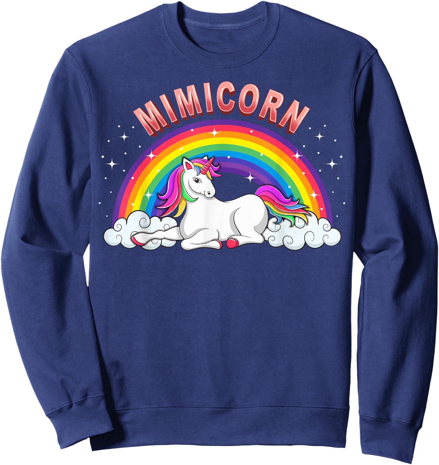 Mimicorn Shirt Mimi Unicorn Cute Graphic Sweatshirt - Sweatshirt | Navy