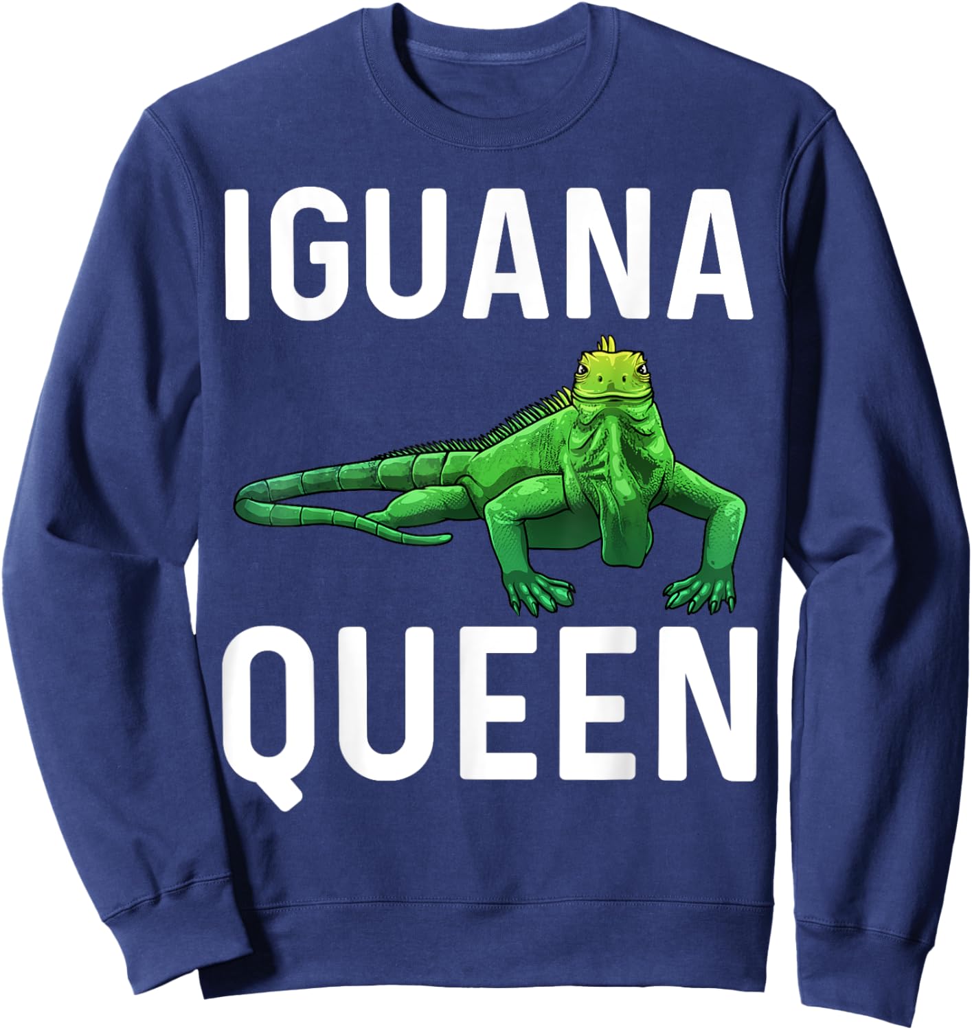 Funny Iguana Art For Girls Women Lizard Reptile Iguana Lover Sweatshirt - Sweatshirt | Navy