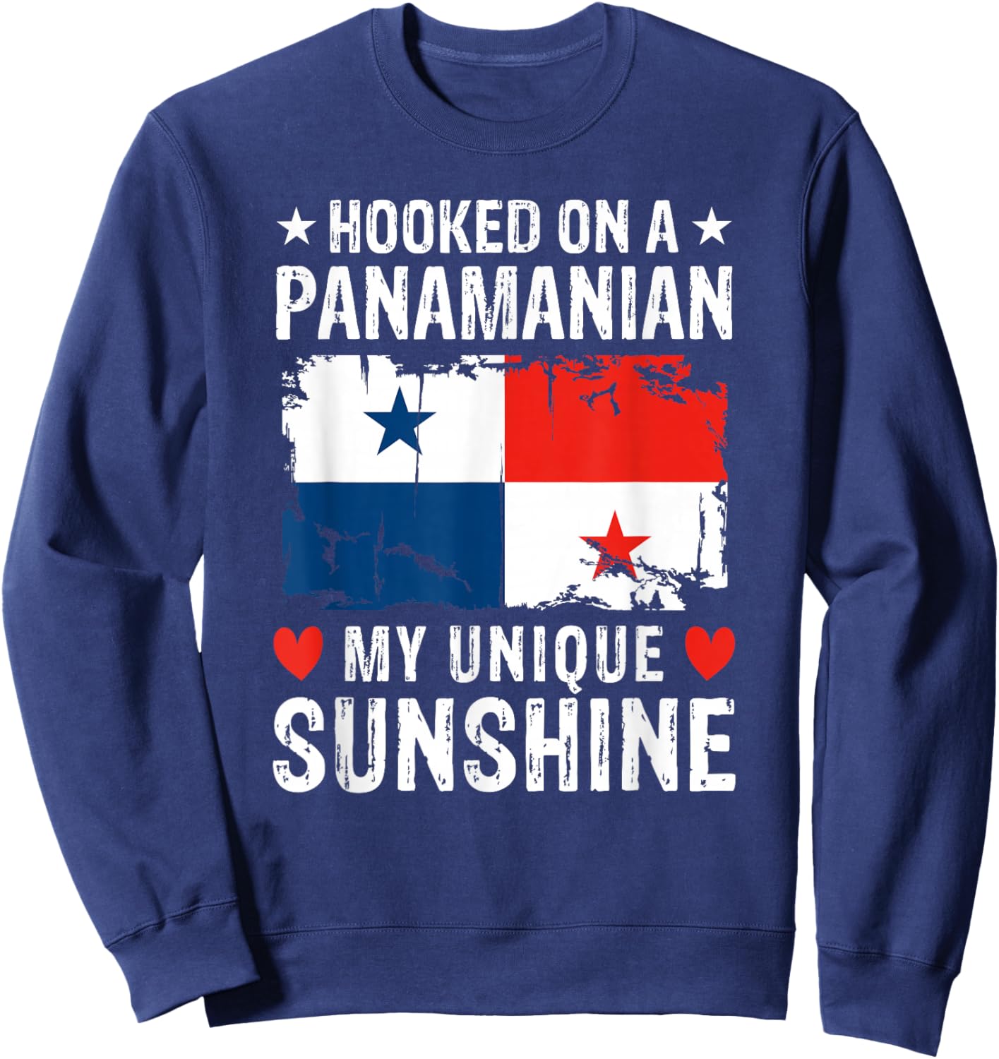 Panamanian Boyfriend Girlfriend Wife Husband Panama Flag Sweatshirt - Sweatshirt | Navy