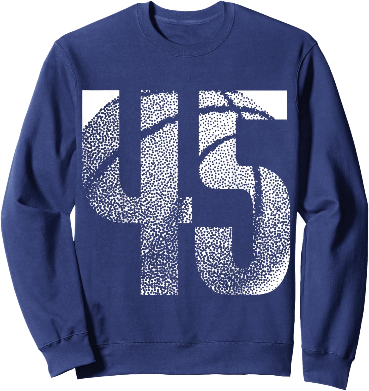 45th Birthday Men Basketball Player Basketball 45 Years Old Sweatshirt - Sweatshirt | Navy