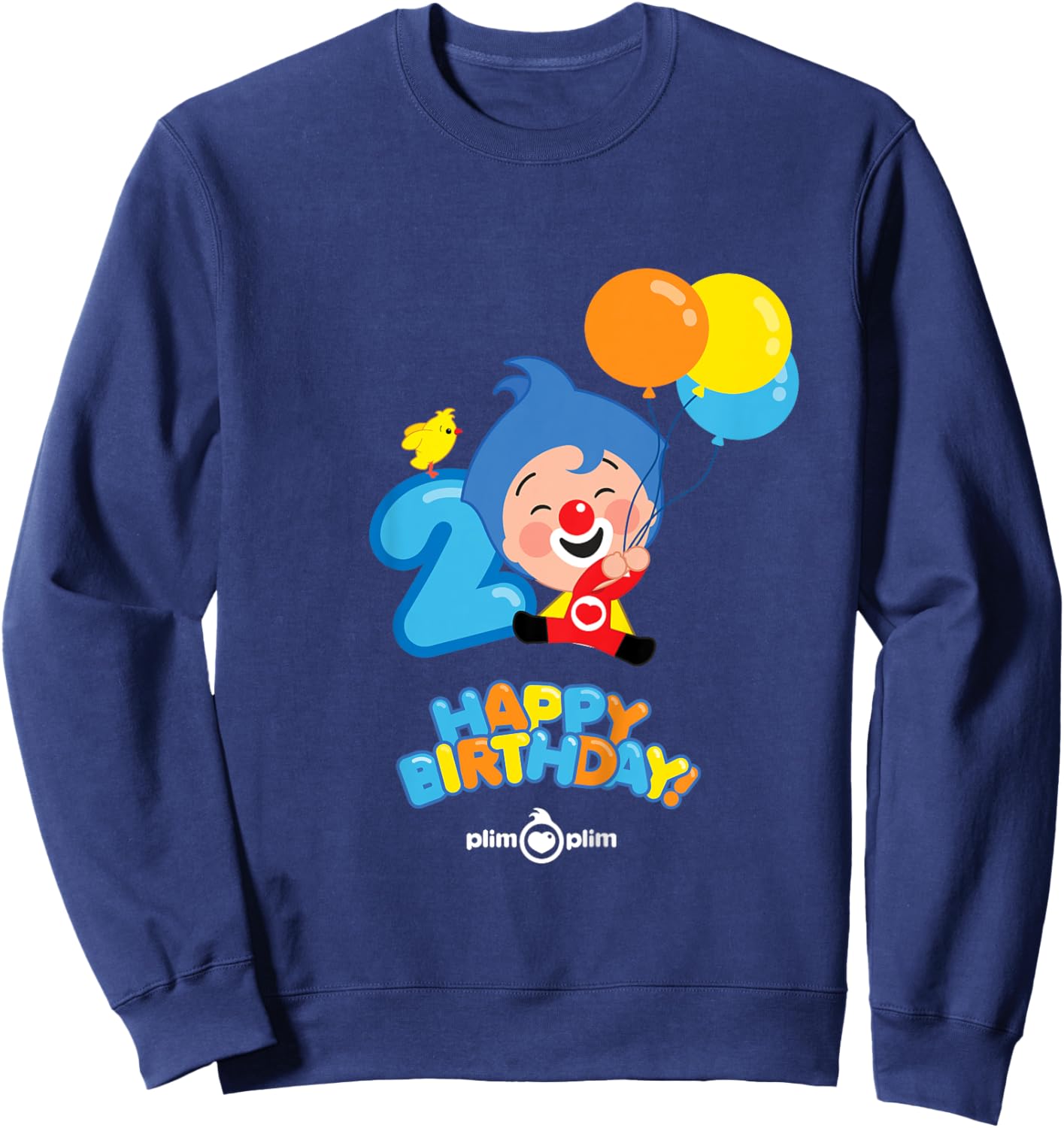 Kids Plim Plim The Kindness Hero - Happy Birthday Sweatshirt - Sweatshirt | Navy