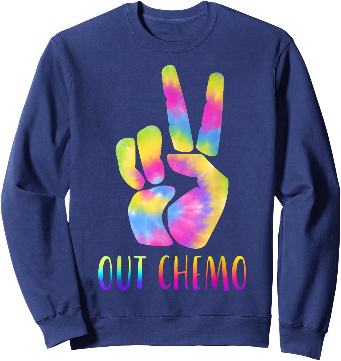 Peace-Out Chemo Last Day Of Chemo End Chemotherapy Cancer Sweatshirt - Sweatshirt | Navy