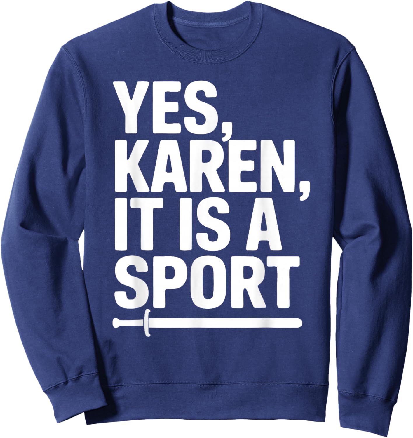 Funny Foam Sword Fighter LARP Battle Game Boffer Sweatshirt - Sweatshirt | Navy