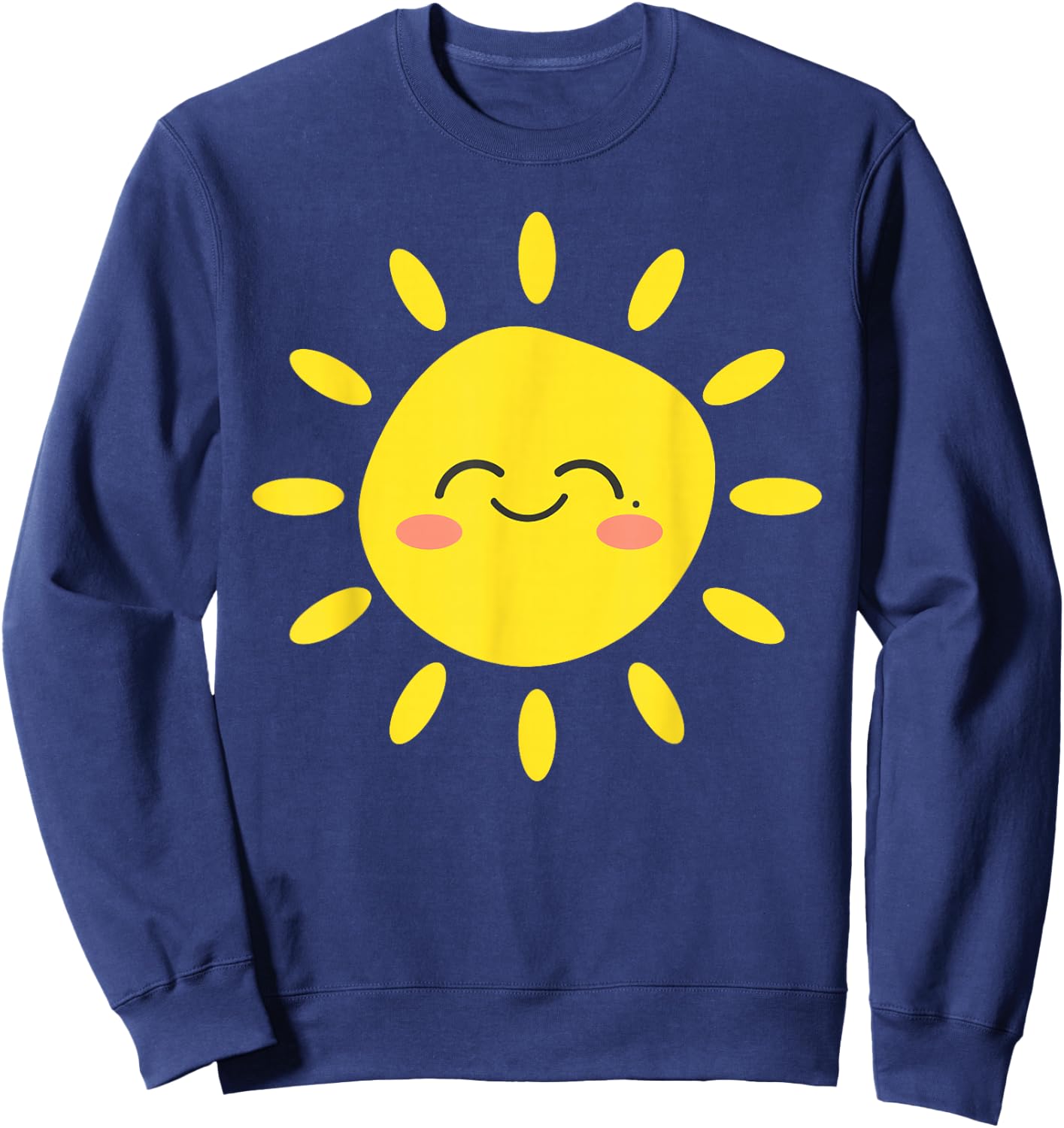 Sun Smiling Sunshine Cute Lovely Summer Love Vacation Sweatshirt - Sweatshirt | Navy