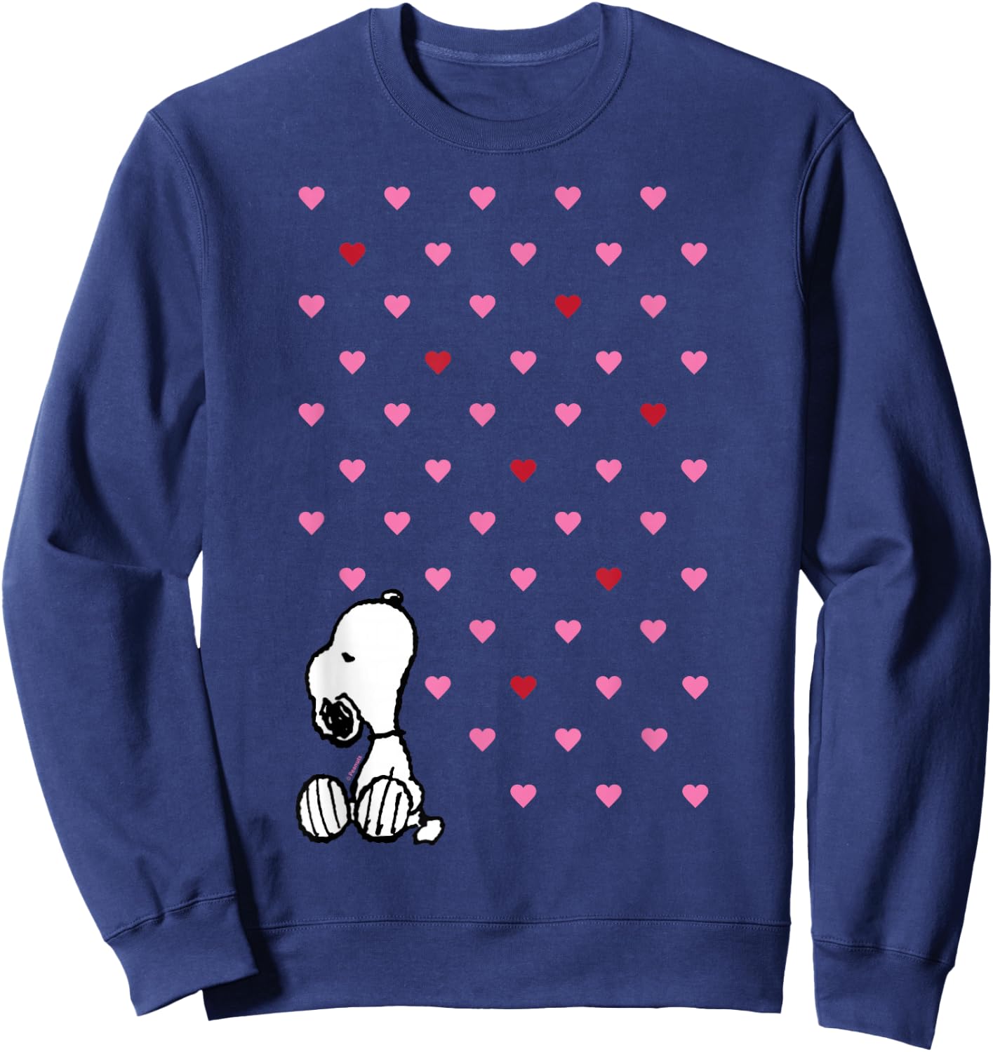 Peanuts Valentine Snoopy Hearts Sweatshirt - Sweatshirt | Navy