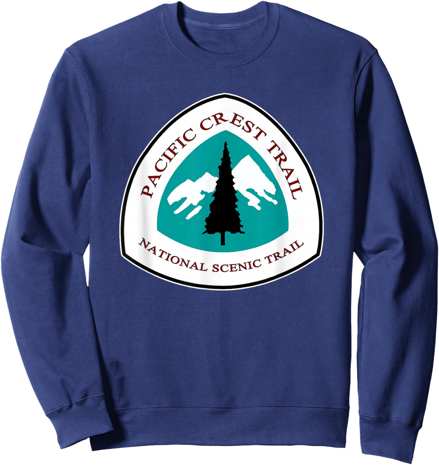 RangerTees Pacific Crest Trail Marker -Adults Black Short Sleeve Classic Fit Cotton Blend Small Sweatshirt - Sweatshirt | Navy