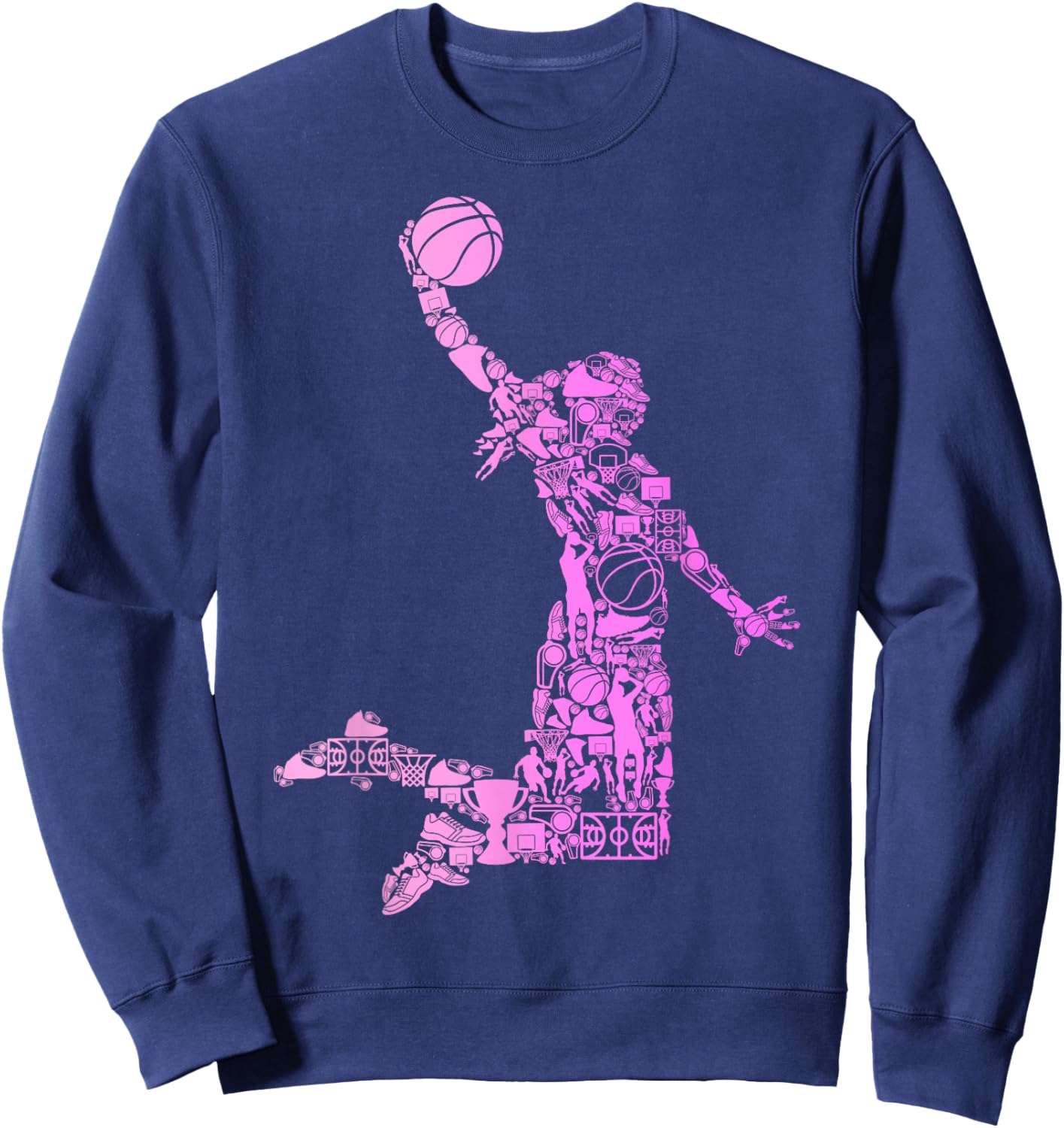 Basketball Girl Women Kids Sweatshirt - Sweatshirt | Navy