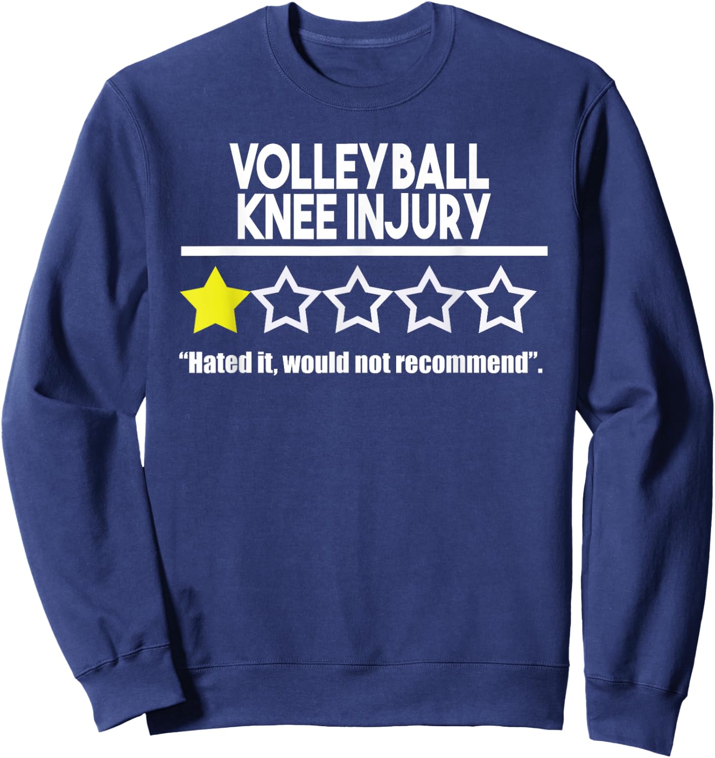 Knee Injury Essential for Volleyball Player Get Well Soon Sweatshirt - Sweatshirt | Navy