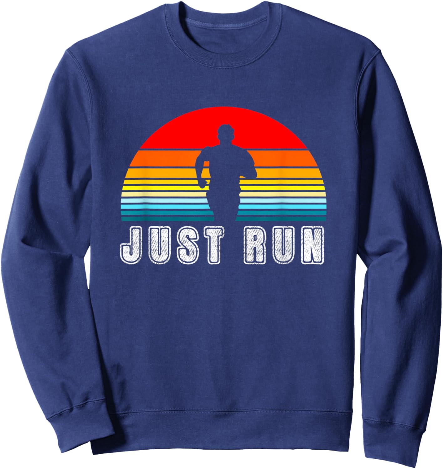 Just Run Running Runner Sweatshirt - Sweatshirt | Navy