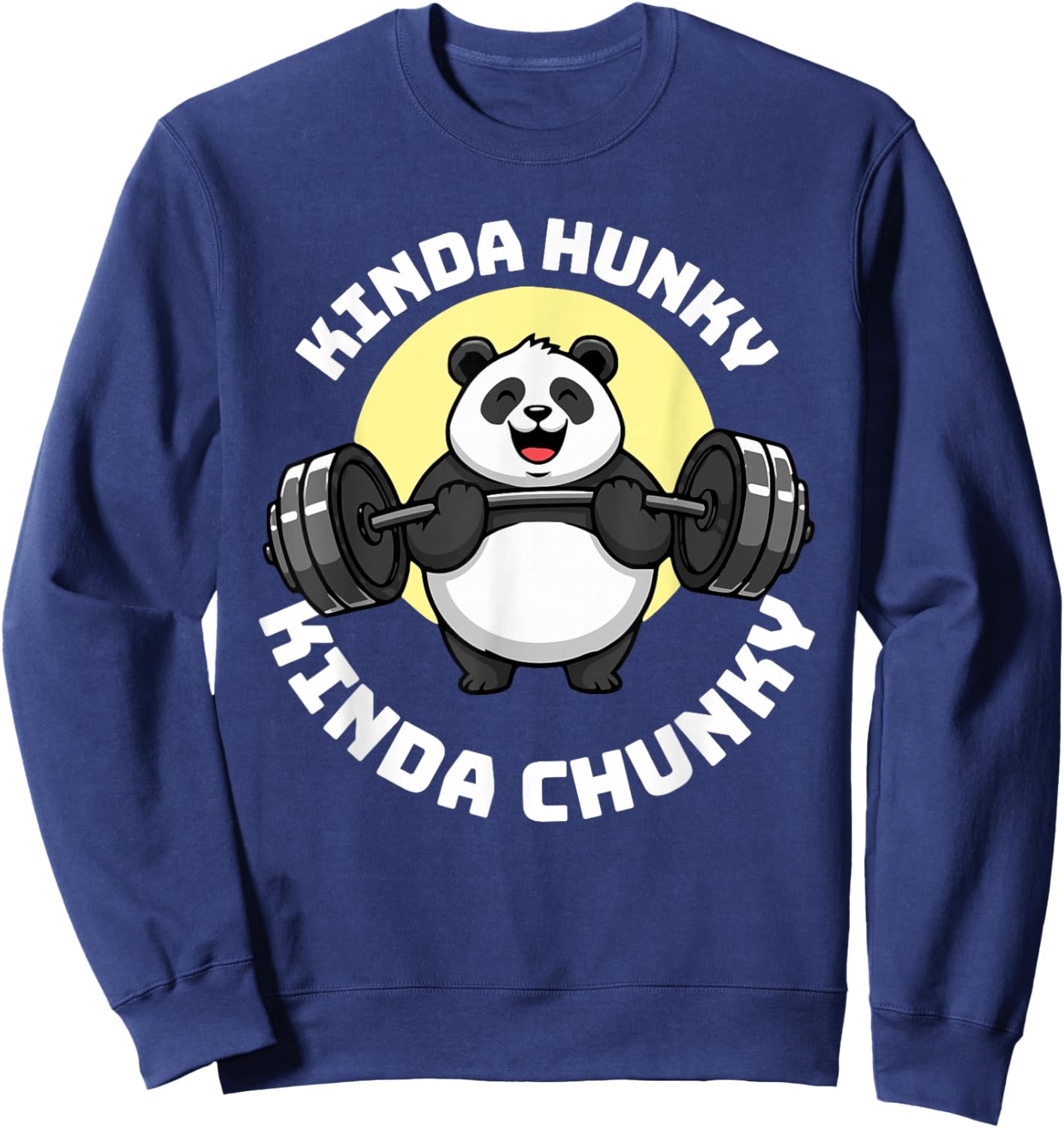 Kinda Hunky Kinda Chunky Panda Design Sweatshirt - Sweatshirt | Navy