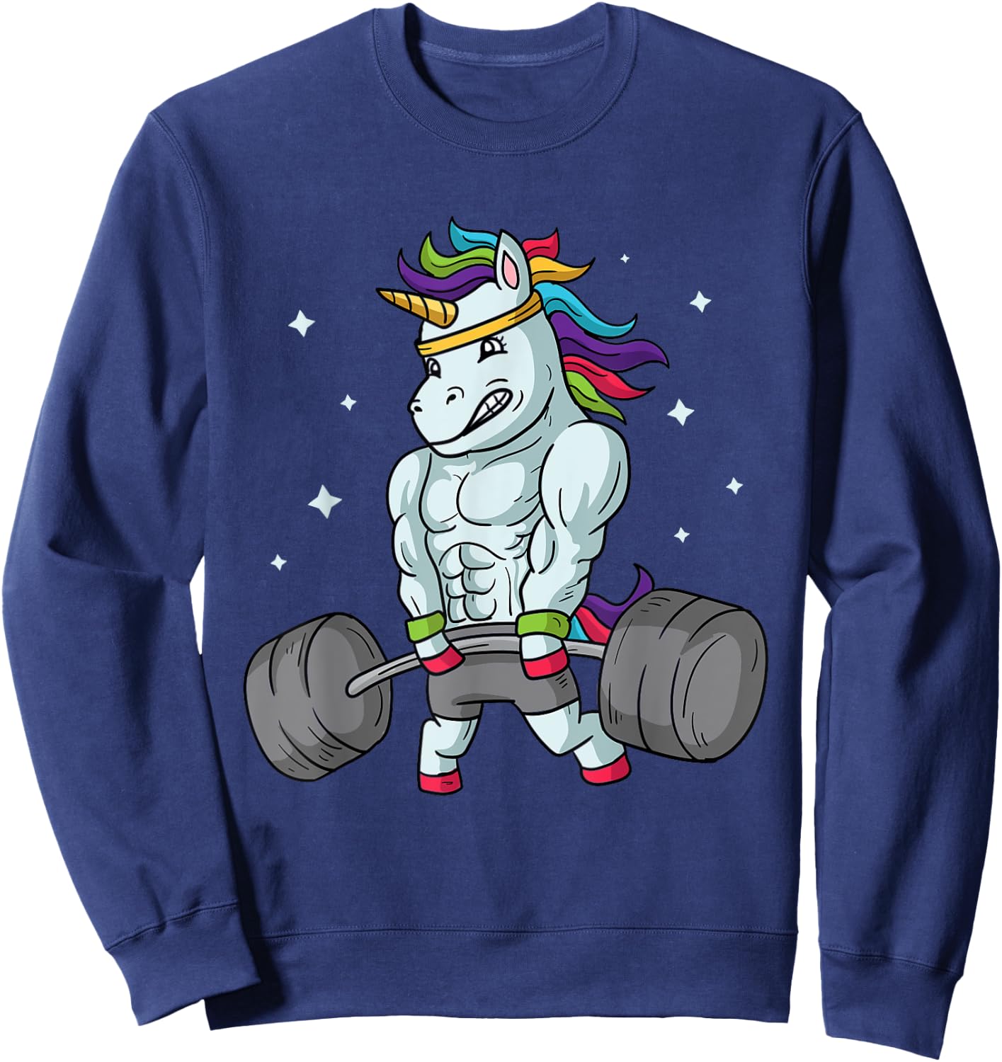 Weightlifting Unicorn - Funny Deadlift & Gym Gift Sweatshirt - Sweatshirt | Navy