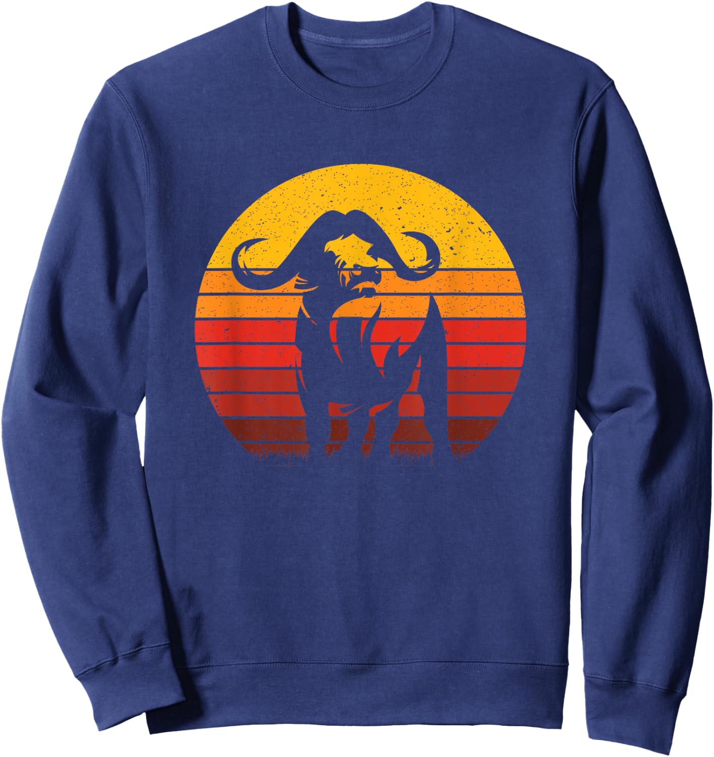 Cape Buffalo Africa Safari Animal Buffalo Sweatshirt - Sweatshirt | Navy