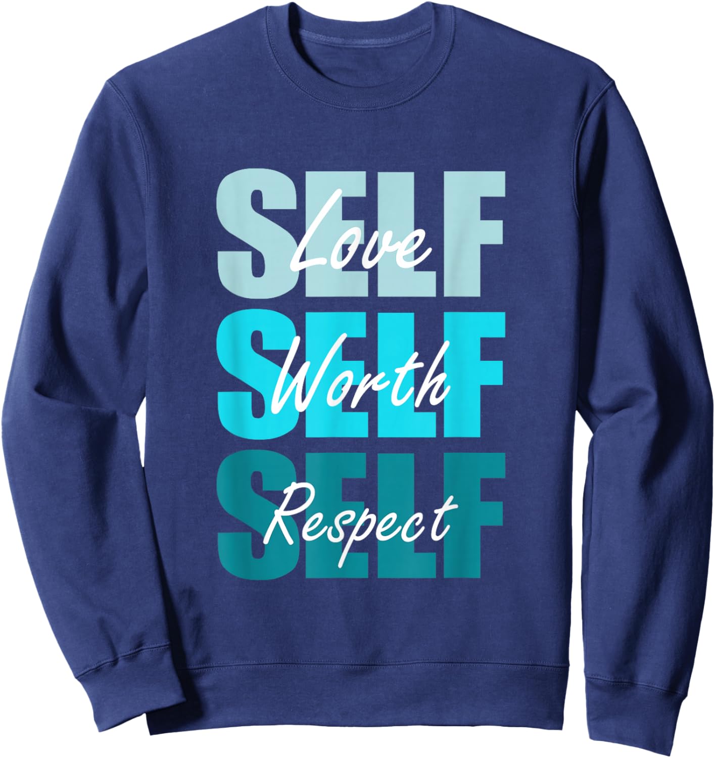 Turquoise Self-ish X 3 Turquoise Color Graphic Sweatshirt - Sweatshirt | Navy