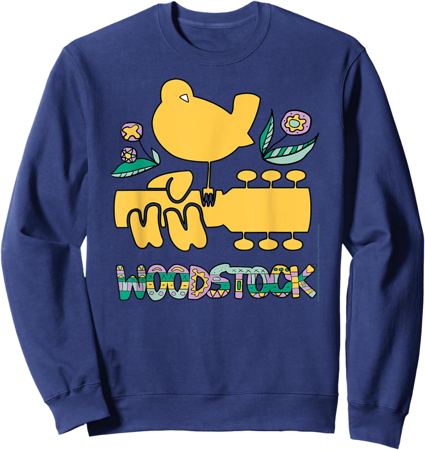 Woodstock Bird Aztec Pattern Music Festival Sweatshirt - Sweatshirt | Navy
