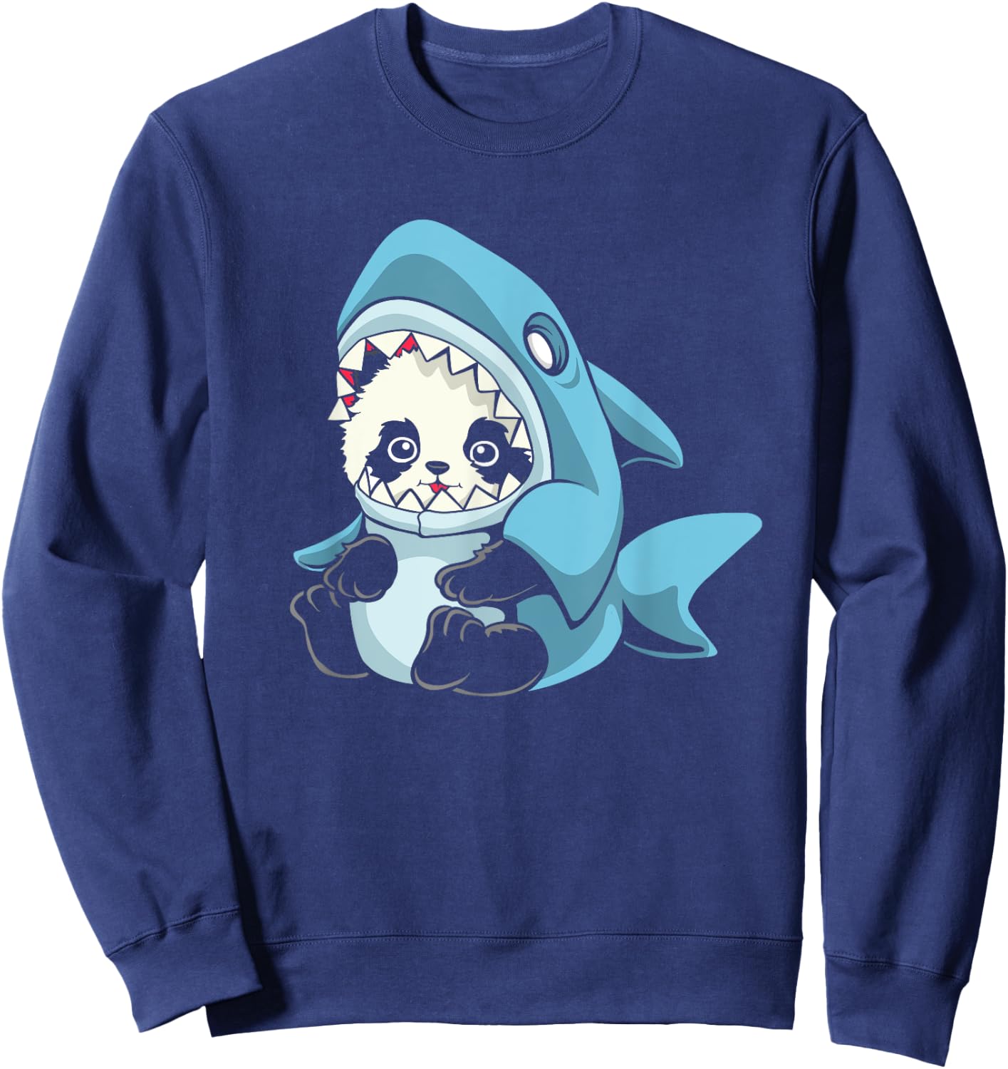 Adorable Baby Panda Shark Sweatshirt - Sweatshirt | Navy