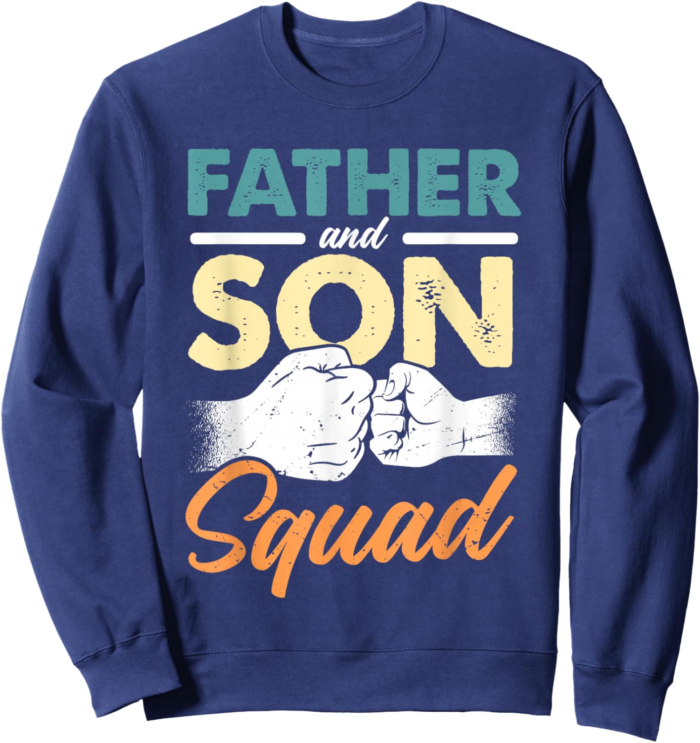 Father Son Squad Dad Sons Father's Day Matching Father Son Sweatshirt - Sweatshirt | Navy