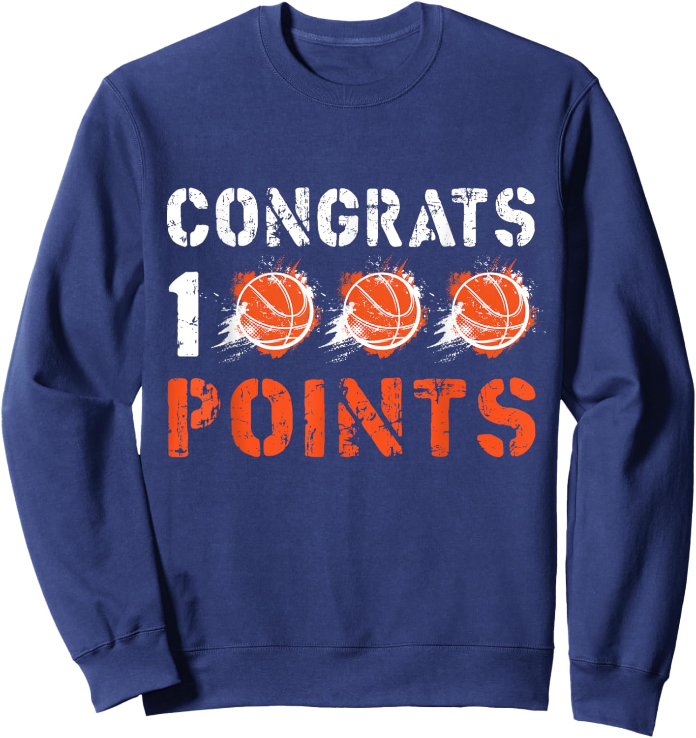 1000 Points Basketball Scorer High School Basketball Boys Sweatshirt - Sweatshirt | Navy
