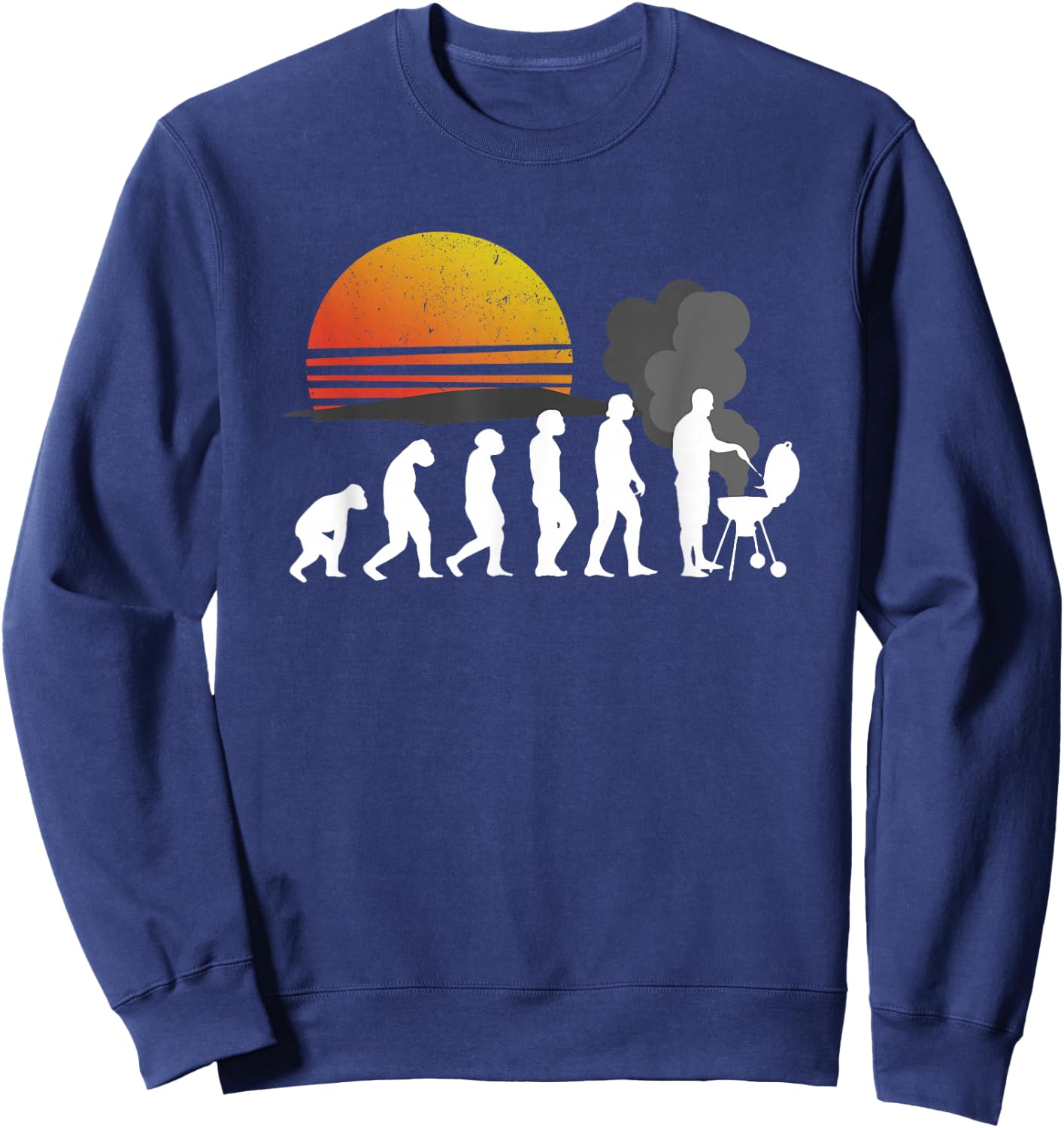 BBQ Evolution - Barbecue Grilling Funny Gift Shirt Sweatshirt - Sweatshirt | Navy