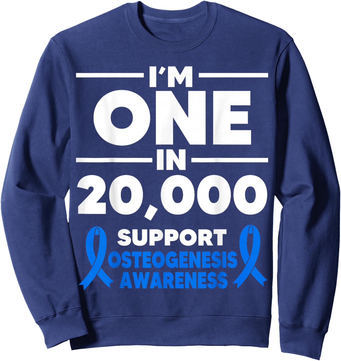 Osteogenesis Imperfecta Awareness One in 20.000 Fighter Sweatshirt - Sweatshirt | Navy