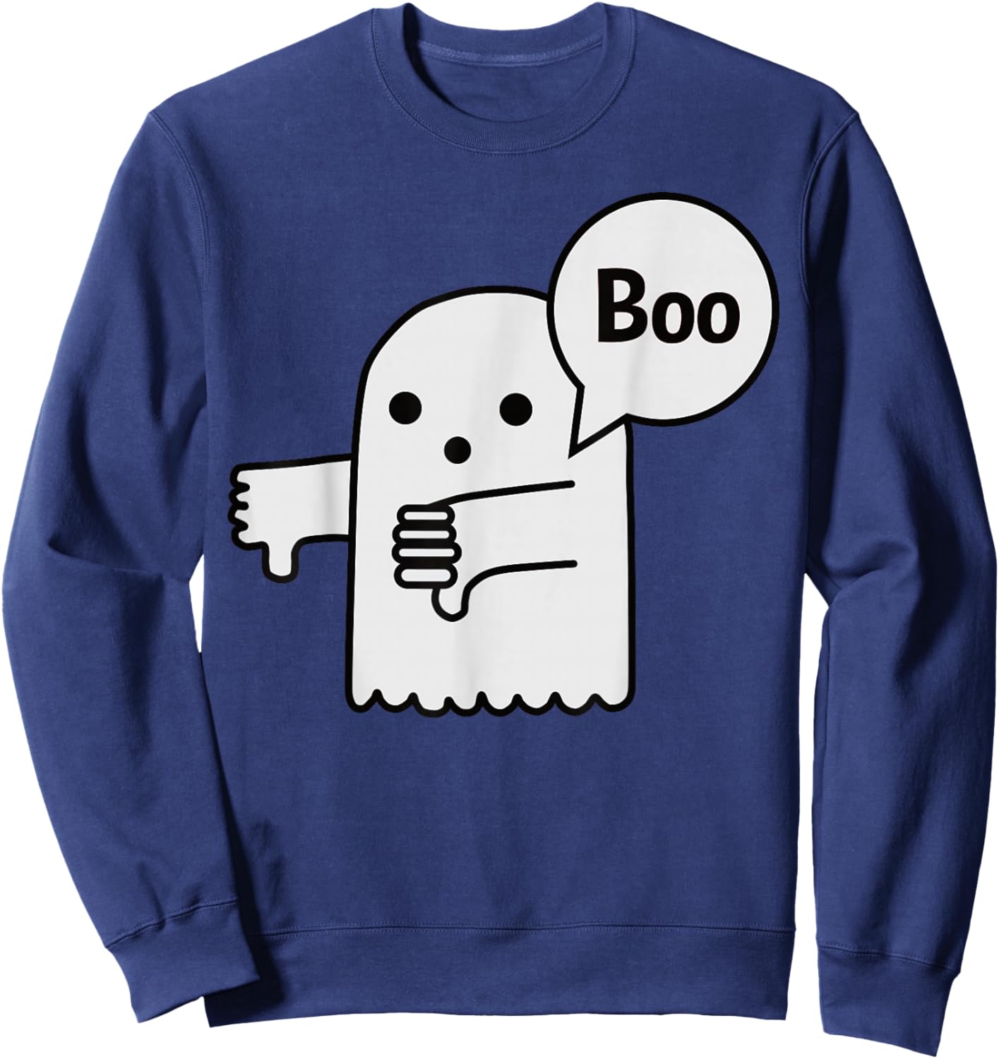 Funny - Boo Ghost Sweatshirt - Sweatshirt | Navy