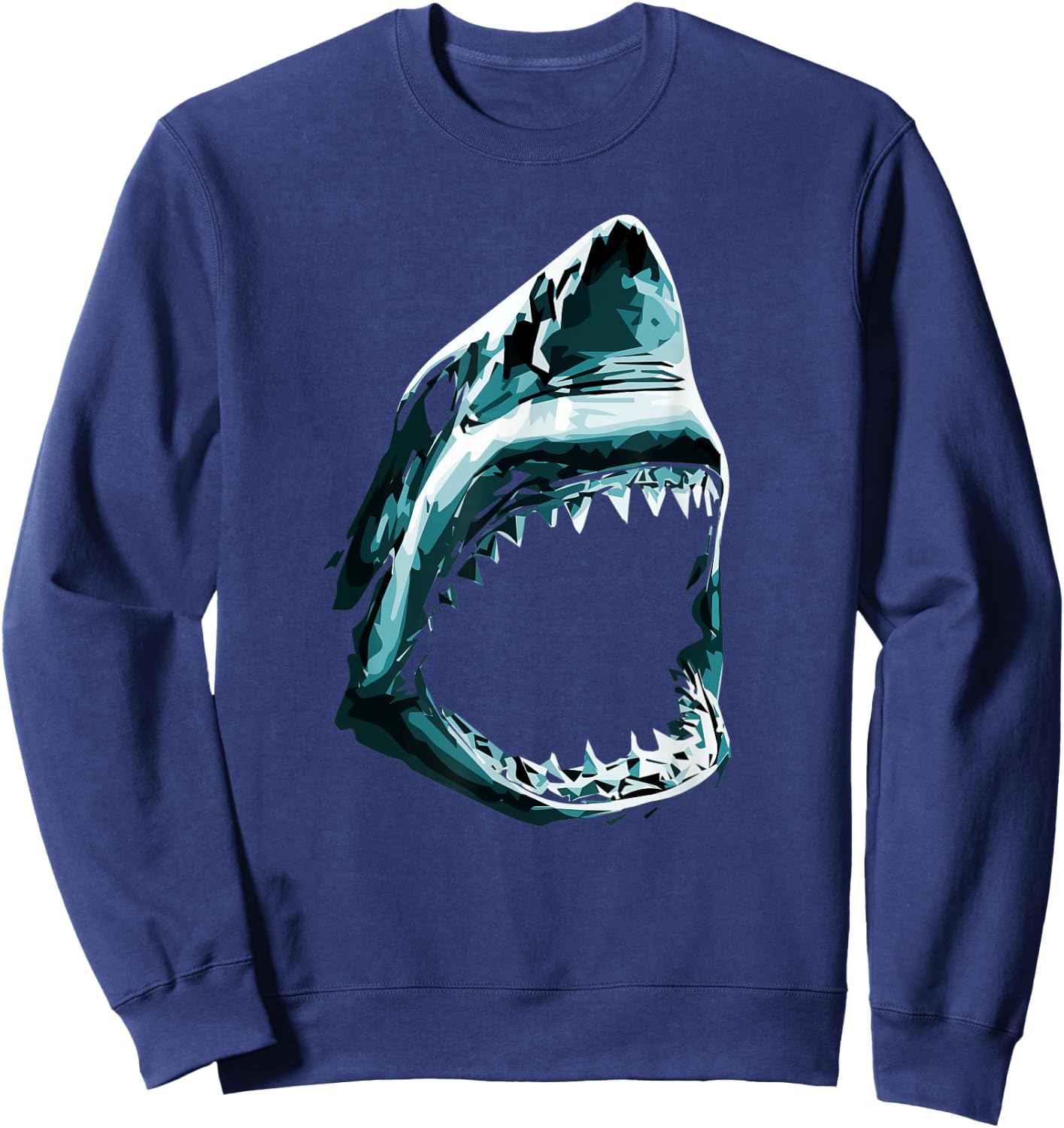 Big Scary Shark for Summer Weeks and Shark Lover Women Kids Sweatshirt - Sweatshirt | Navy