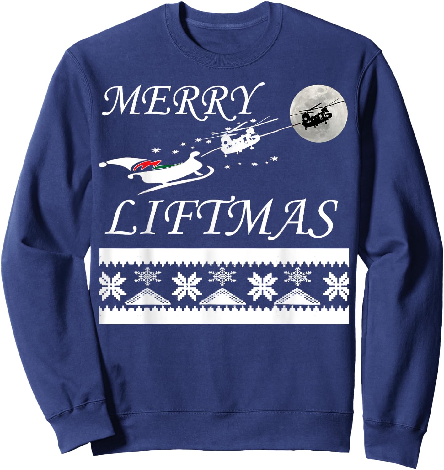 Chinook Helicopter Mechanic 15U MOS CH 47 Repairer & Pilot Sweatshirt - Sweatshirt | Navy