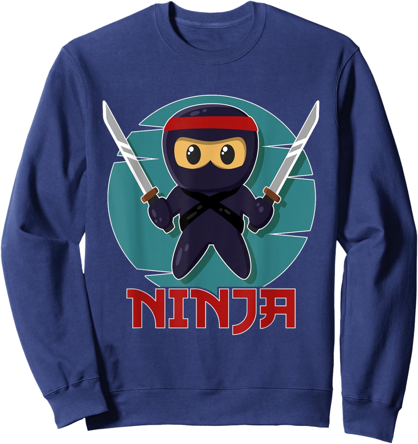 Boy Ninja Fan Ninja Lover Ninja Birthday Outfit Kids Ninja Sweatshirt - Sweatshirt | Navy