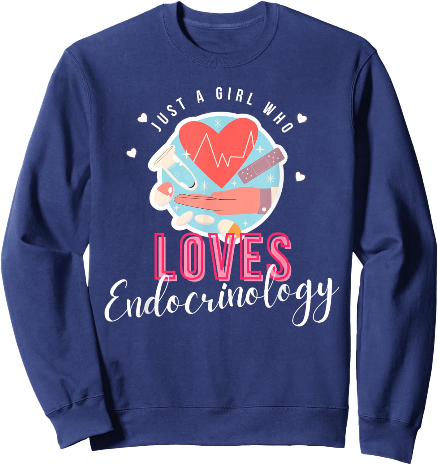 Funny Just A Girl Who Loves Endocrinology Sweatshirt - Sweatshirt | Navy