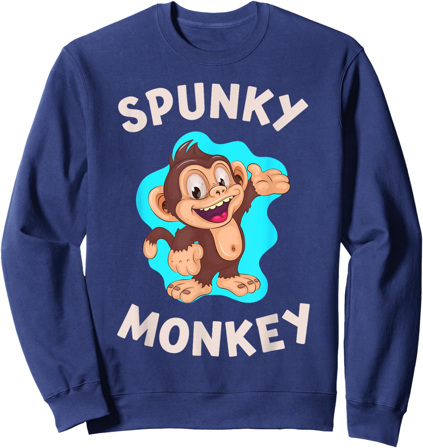 Spunky Monkey Cute Little Children's Sweatshirt - Sweatshirt | Navy