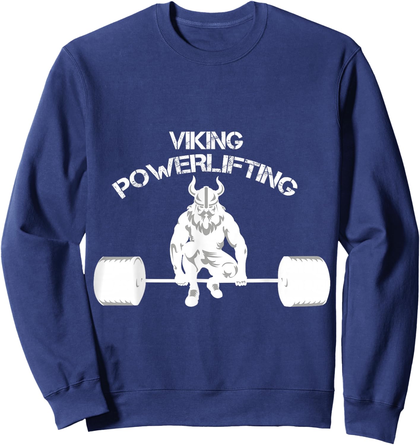 Viking Bodybuilding Weight Lifting Gym Powerlifting Sweatshirt - Sweatshirt | Navy