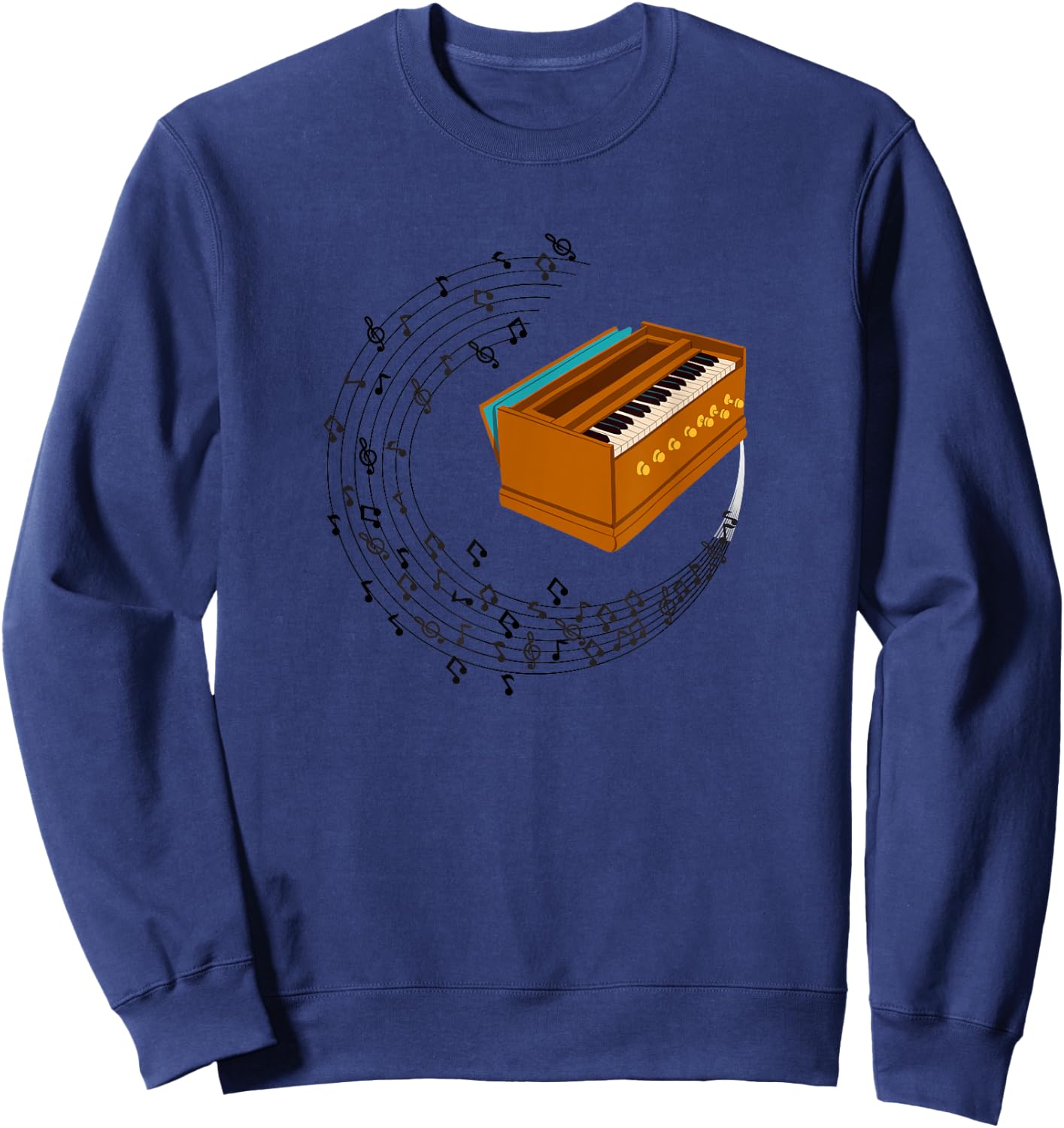 Indian Harmonium Musical Instrument Sweatshirt - Sweatshirt | Navy