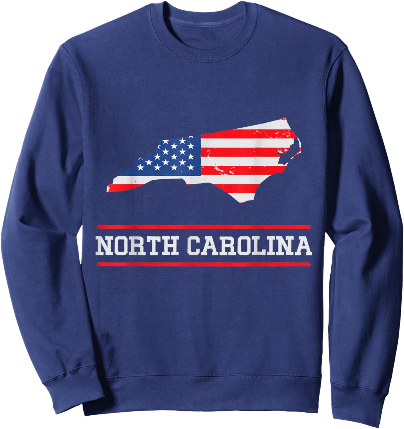 North Carolina US Flagge - US Staat North Carolina Souvenir Sweatshirt - Sweatshirt | Navy