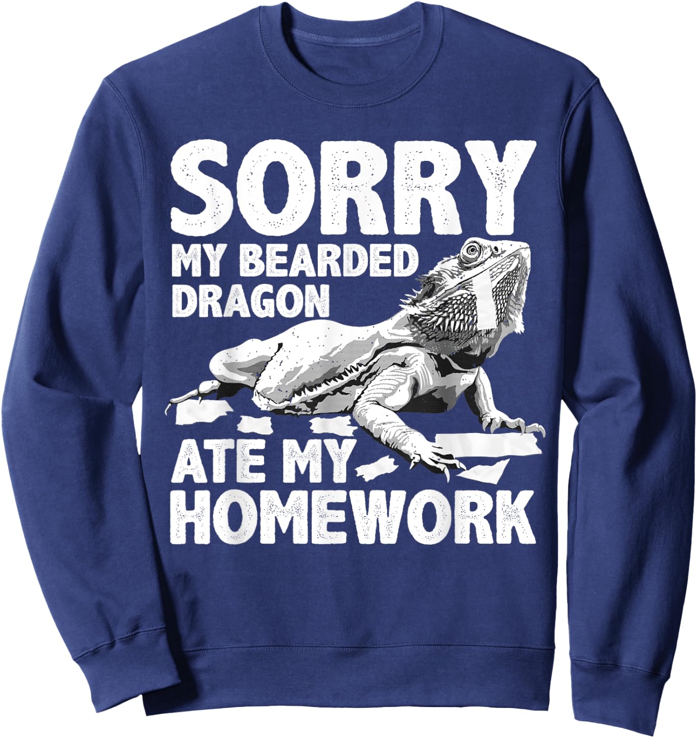 Cool Bearded Dragon Women Kids Pogona Lizard Lovers Sweatshirt - Sweatshirt | Navy
