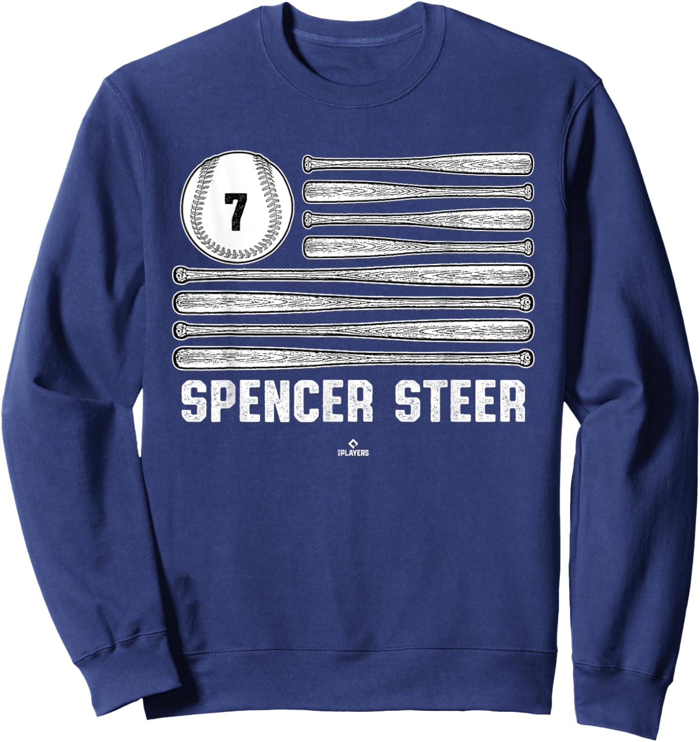 Baseball American Flag Spencer Steer Cincinnati Baseball Sweatshirt - Sweatshirt | Navy