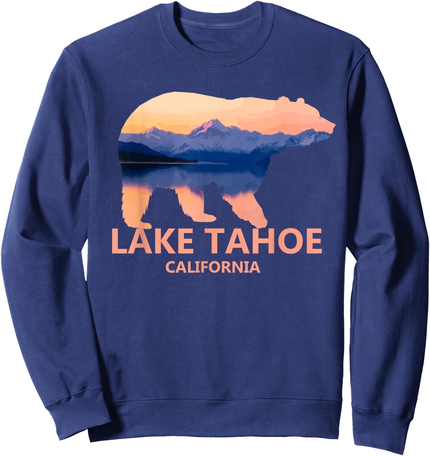 Lake Tahoe California Grizzly Bear Souvenir Gift Sweatshirt - Sweatshirt | Navy