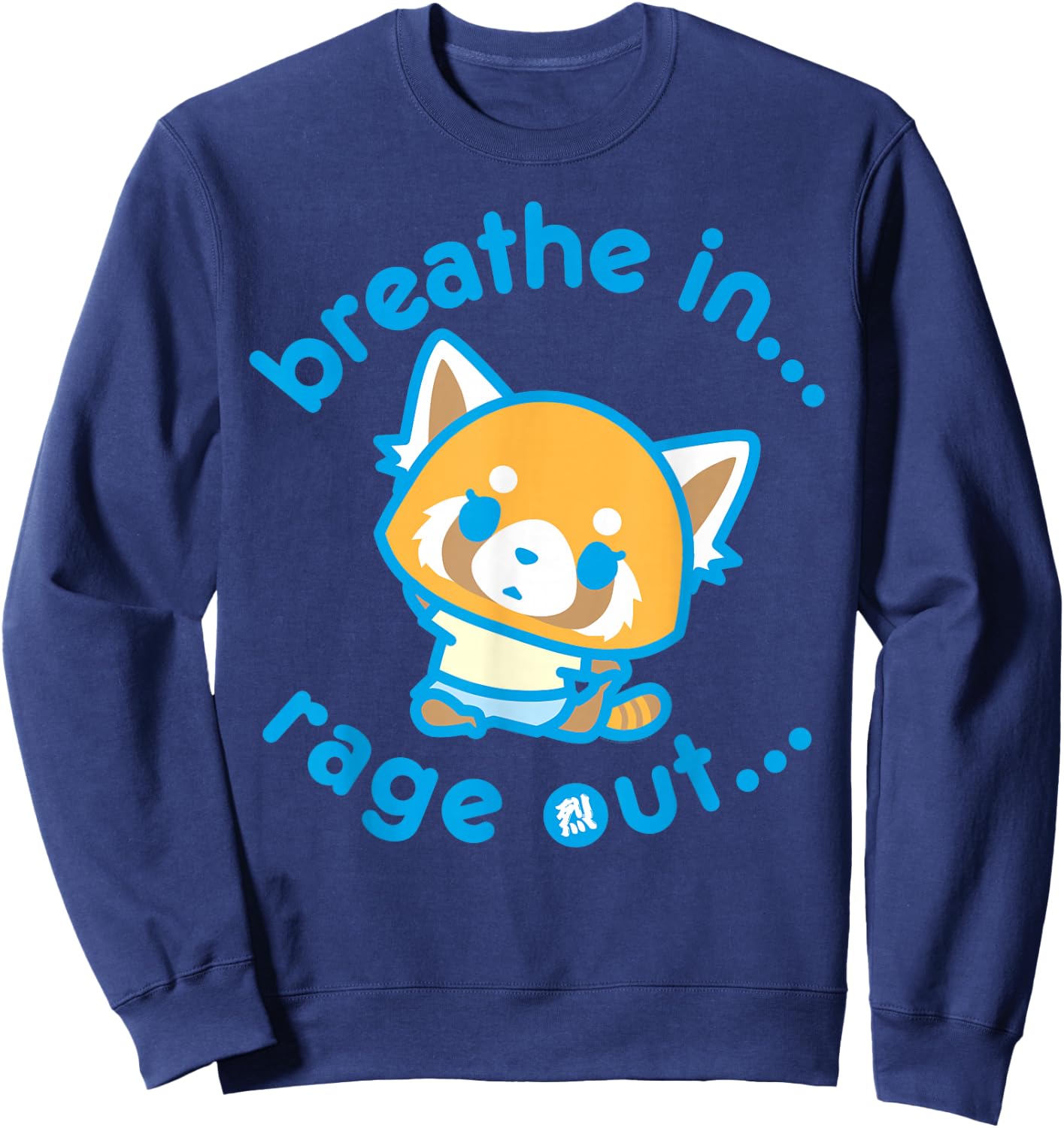 Aggretsuko Yoga Breathe In Rage Out Sweatshirt - Sweatshirt | Navy