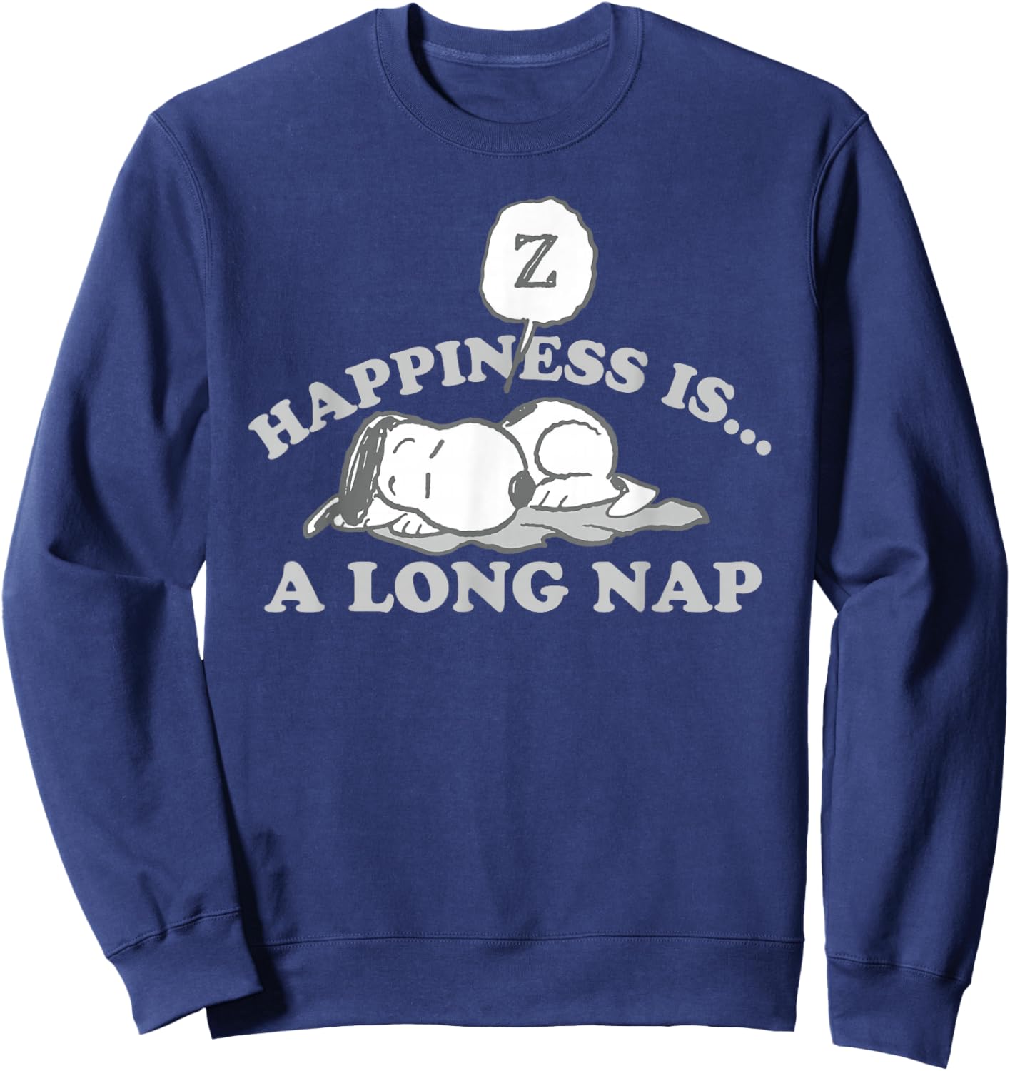 Peanuts Happiness Is A Long Nap Snoopy Sweatshirt - Sweatshirt | Navy
