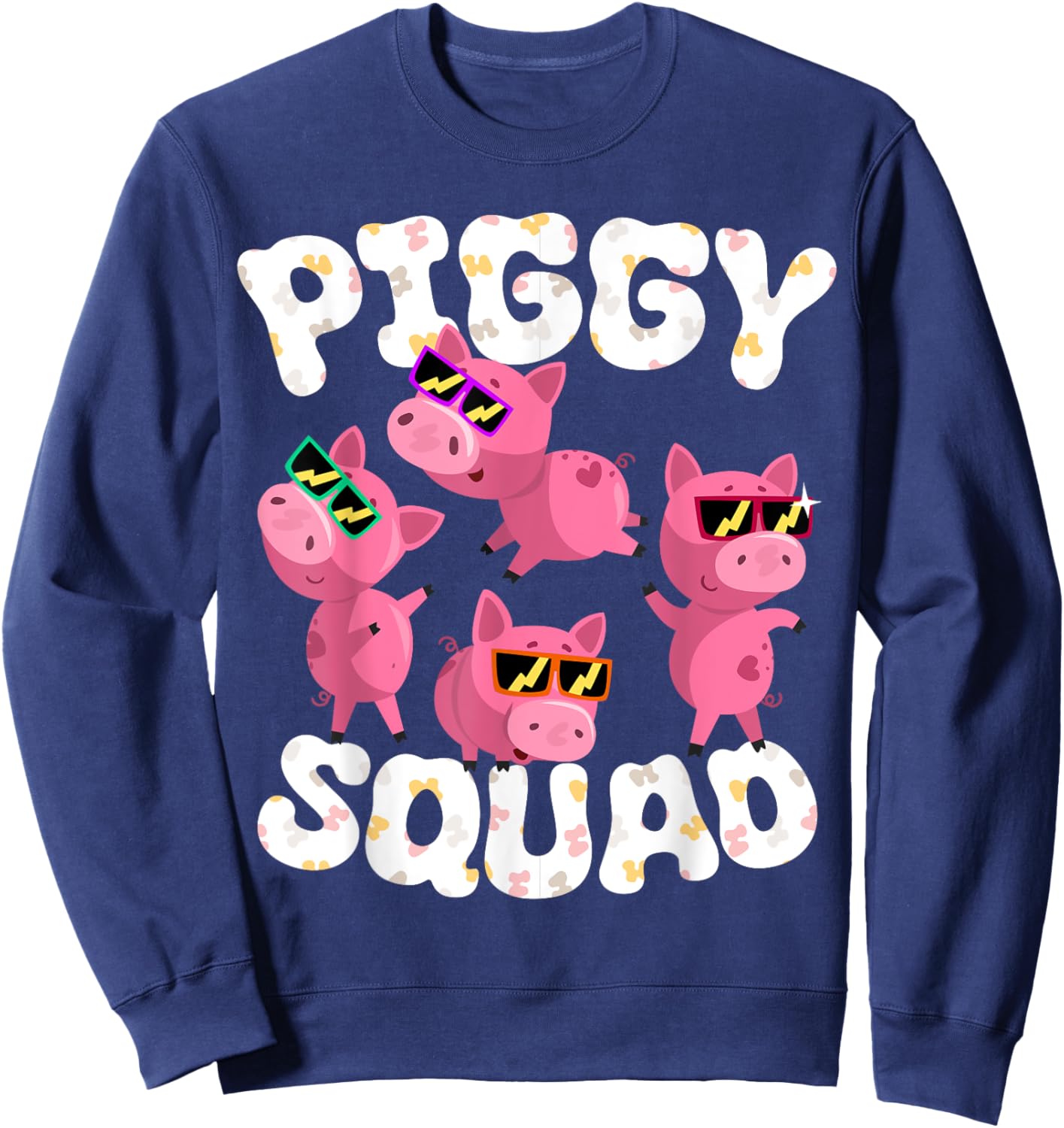 Piggy Squad Pig Farmer Animal Lovers Farming Farm Sweatshirt - Sweatshirt | Navy