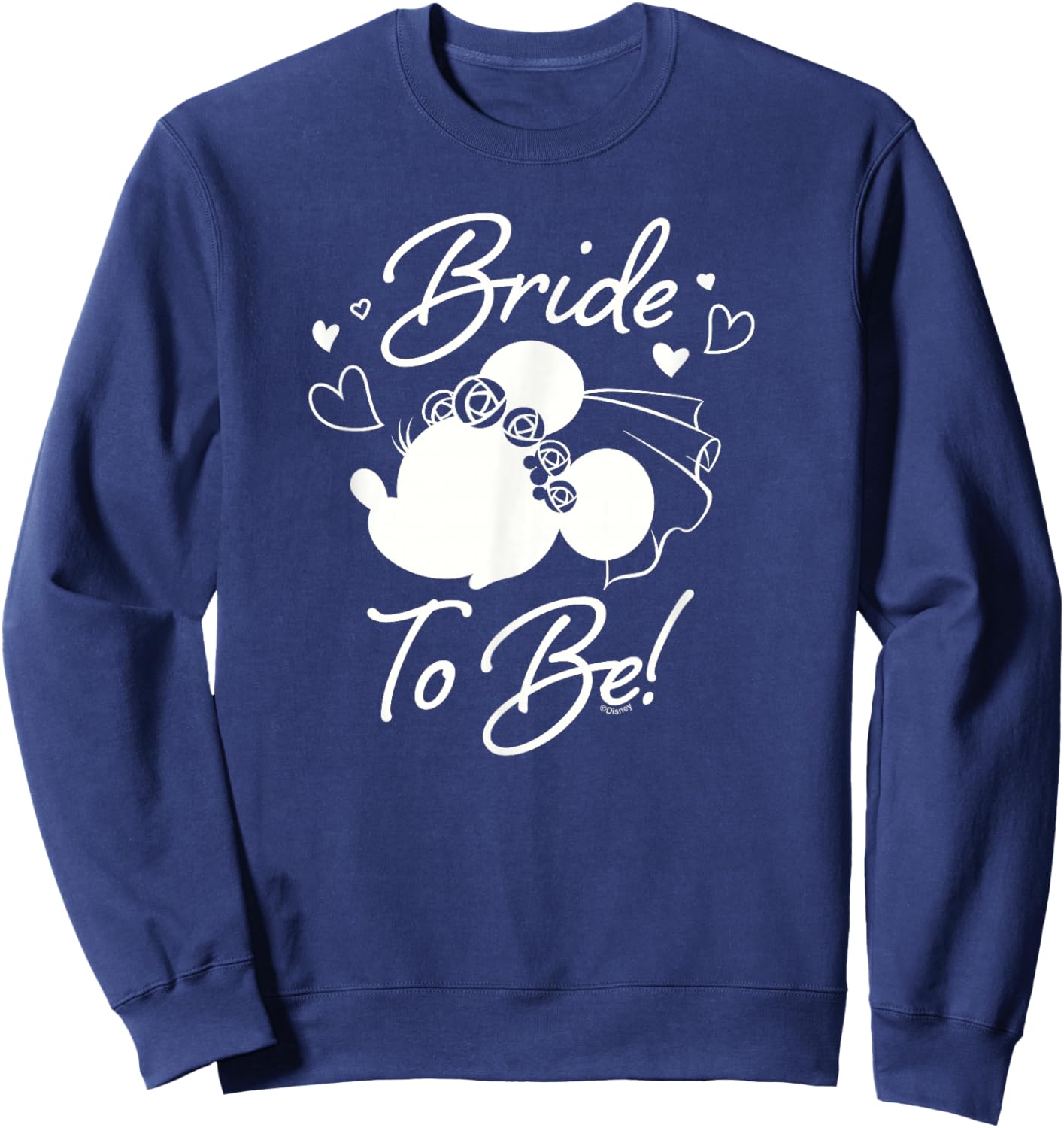 Disney Minnie Mouse Bride to Be Wedding Bridal Bachelorette Sweatshirt - Sweatshirt | Navy
