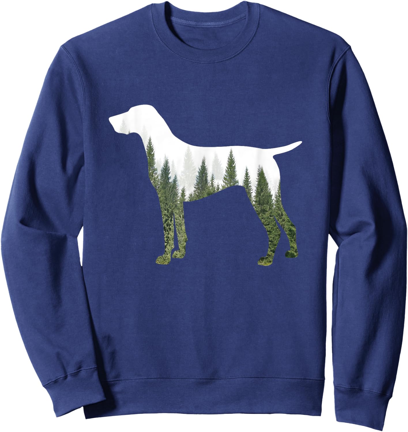 German Shorthair Pointer Nature Silhoutte Forest Sweatshirt - Sweatshirt | Navy