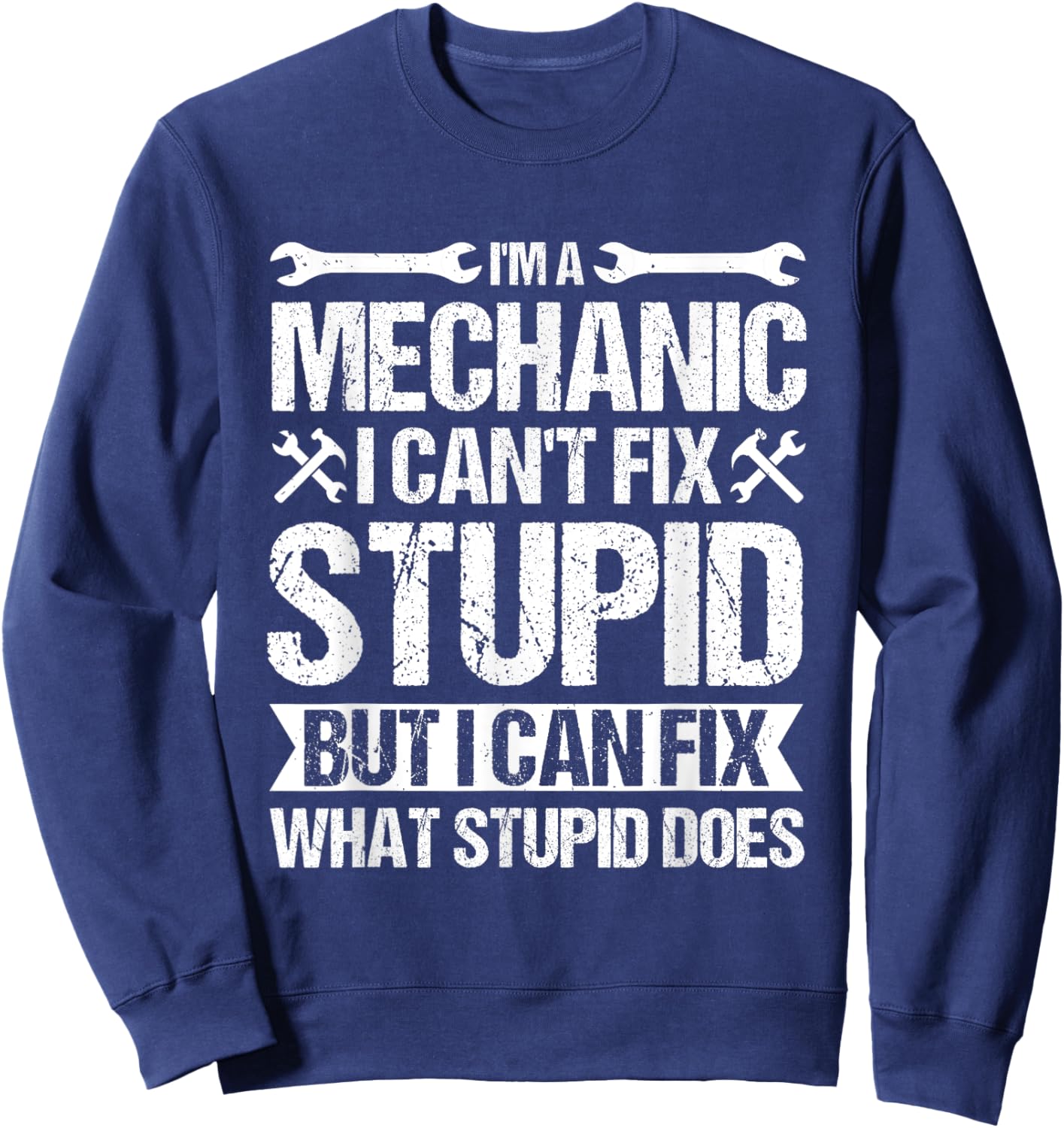 Funny Mechanic Dad Car Auto Diesel Automobile Garage Sweatshirt - Sweatshirt | Navy