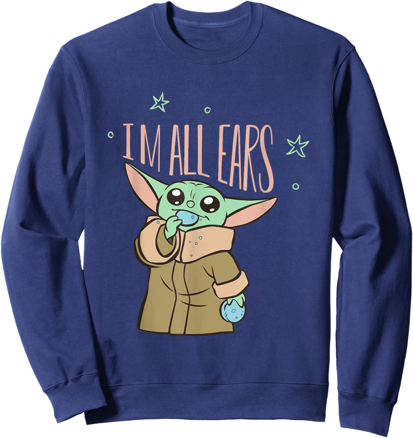 Star Wars The Mandalorian Grogu I’m All Ears Sweatshirt - Sweatshirt | Navy