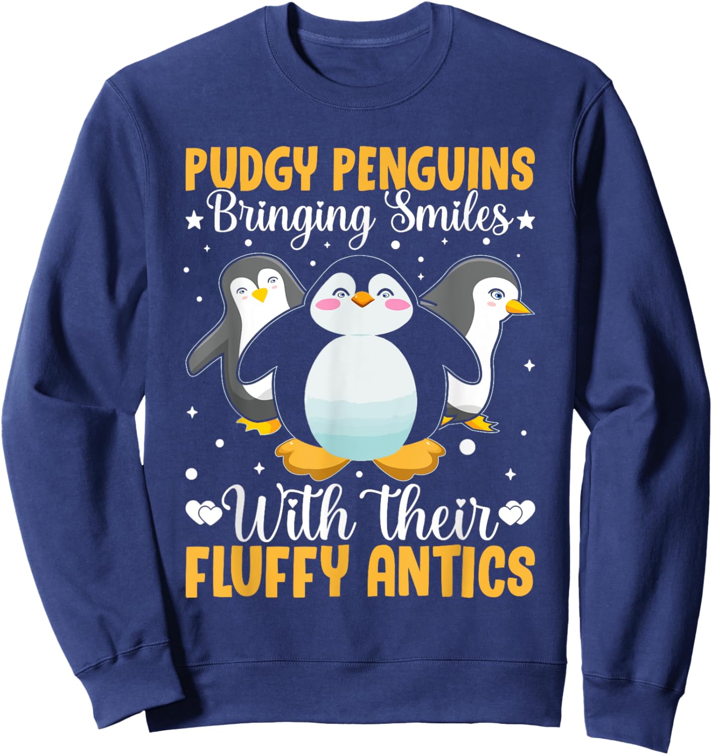 Pudgy-Penguins Bringing Smiles With Their Fluffy Antics Sweatshirt - Sweatshirt | Navy