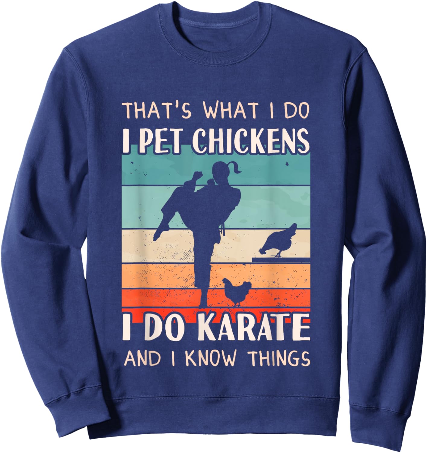 Karate Outfit - Chicken Breeder Design Women Karate Sweatshirt - Sweatshirt | Navy