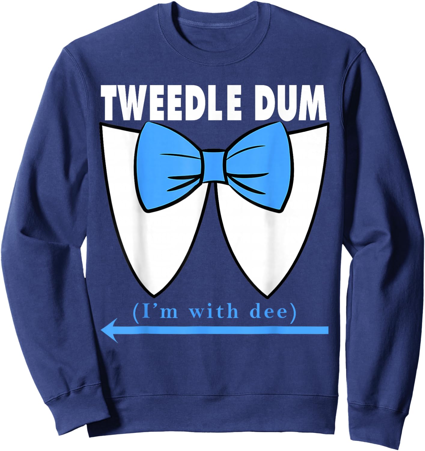 Couple Tweedle Dum Costume Halloween Fairytale Character Sweatshirt - Sweatshirt | Navy